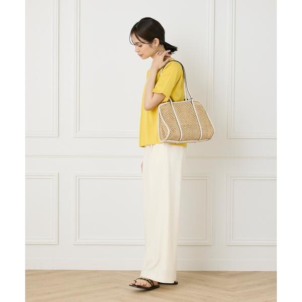 イネド（INED）/《大きいサイズ》《WEB限定》Tシャツ風プルオーバーサマーニット