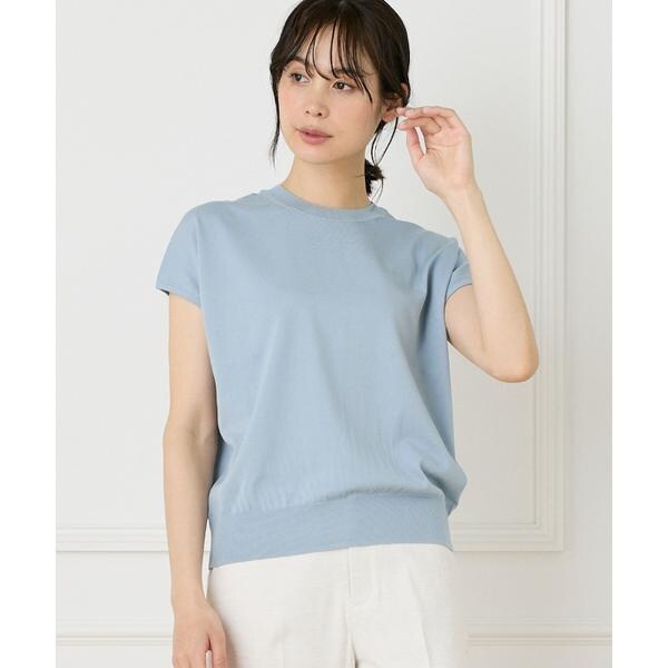 イネド（INED）/《大きいサイズ》《WEB限定》フレンチスリーブサマーニット