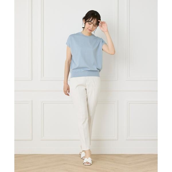 イネド（INED）/《大きいサイズ》《WEB限定》フレンチスリーブサマーニット