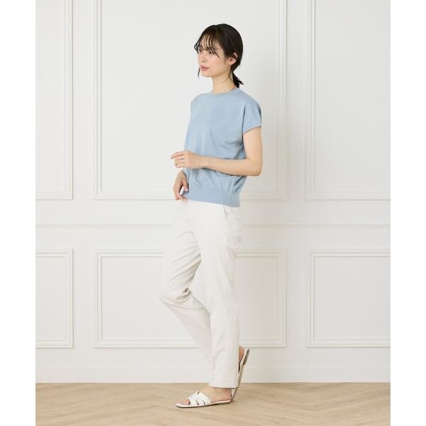 イネド（INED）/《大きいサイズ》《WEB限定》フレンチスリーブサマーニット