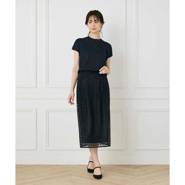 イネド（INED）/《大きいサイズ》《WEB限定》フレンチスリーブサマーニット