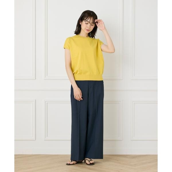 イネド（INED）/《大きいサイズ》《WEB限定》フレンチスリーブサマーニット