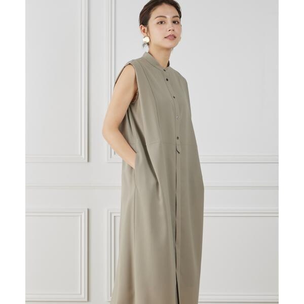 イネド（INED）/《WEB限定》ノースリーブシャツワンピース