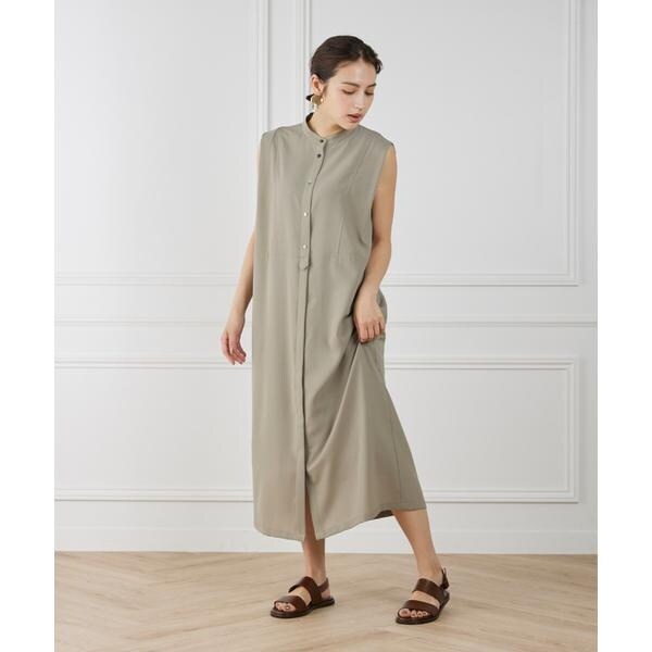 イネド（INED）/《WEB限定》ノースリーブシャツワンピース
