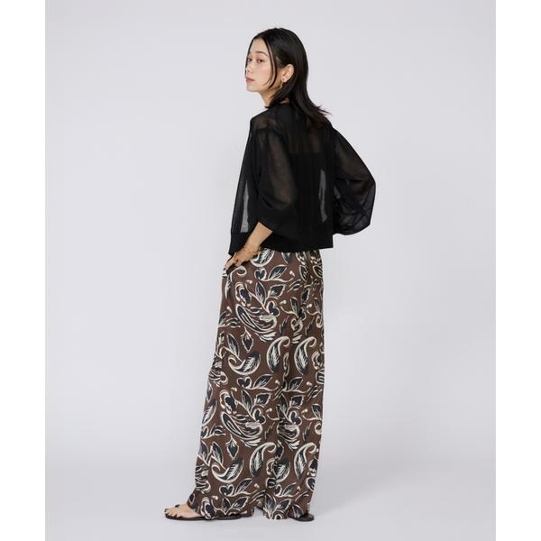 イネド（INED）/《大きいサイズ》シアーニットジップアップカーディガン