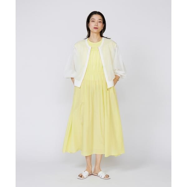 イネド（INED）/《大きいサイズ》シアーニットジップアップカーディガン