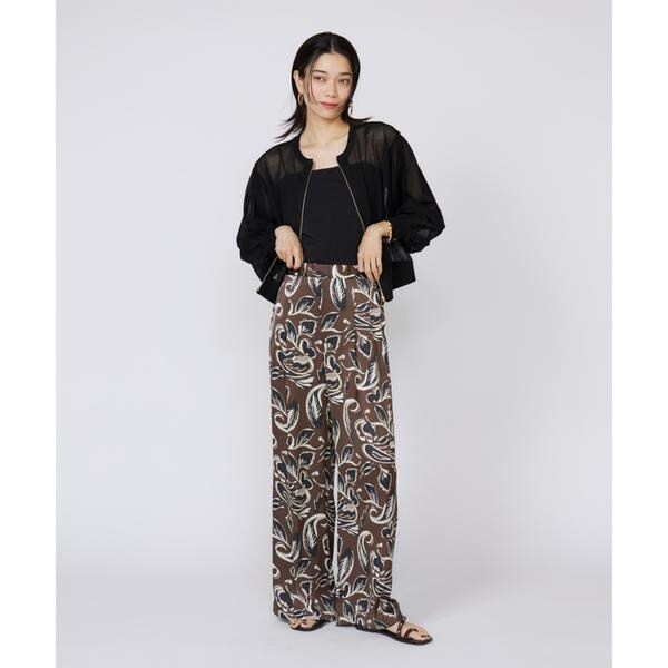 イネド（INED）/《大きいサイズ》シアーニットジップアップカーディガン