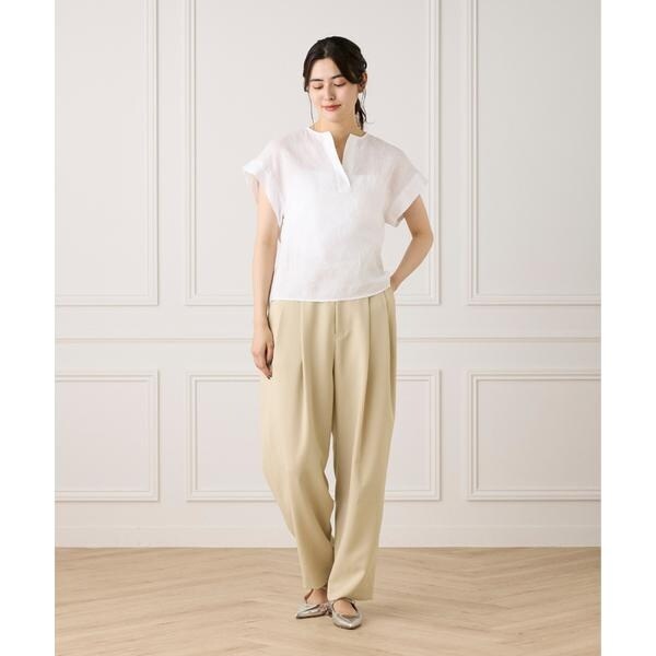 イネド（INED）/《大きいサイズ》リネンスキッパーブラウス