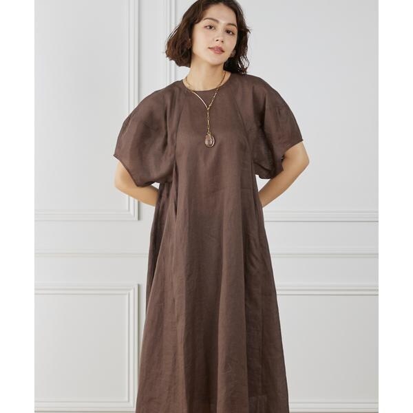 イネド（INED）/《WEB限定》ボリュームスリーブリネンワンピース