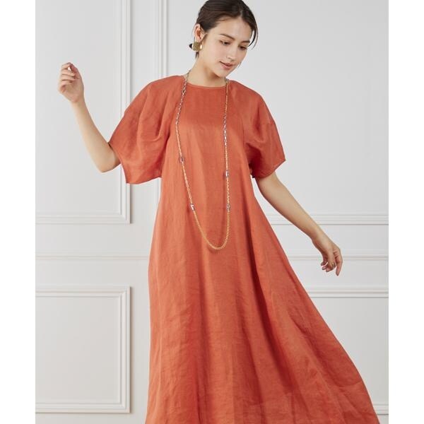 イネド（INED）/《WEB限定》ボリュームスリーブリネンワンピース
