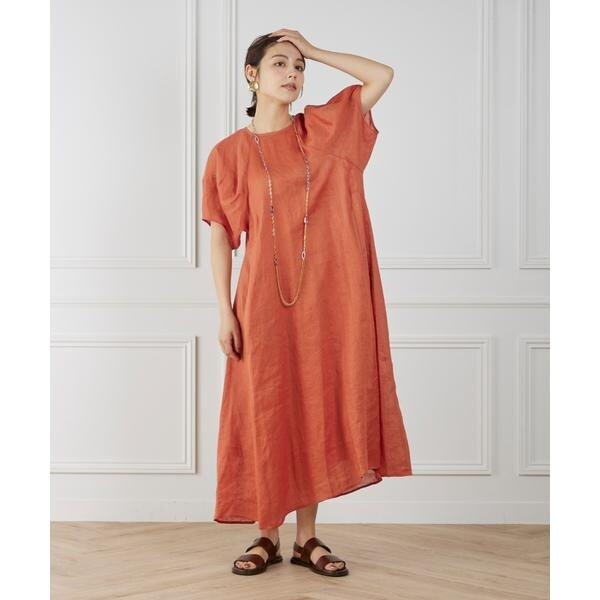 イネド（INED）/《WEB限定》ボリュームスリーブリネンワンピース