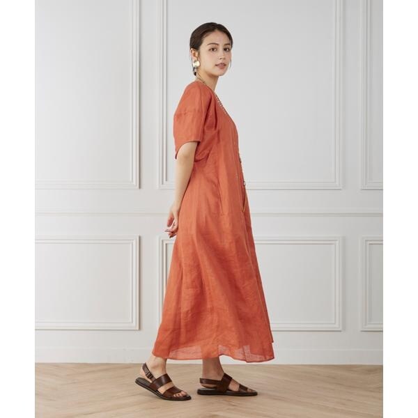 イネド（INED）/《WEB限定》ボリュームスリーブリネンワンピース