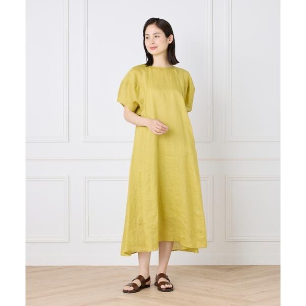 イネド（INED）/《WEB限定》ボリュームスリーブリネンワンピース