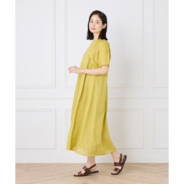 イネド（INED）/《WEB限定》ボリュームスリーブリネンワンピース