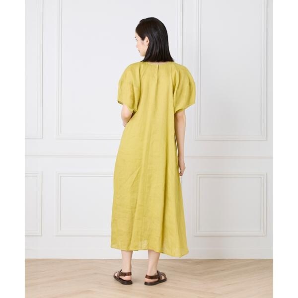 イネド（INED）/《WEB限定》ボリュームスリーブリネンワンピース
