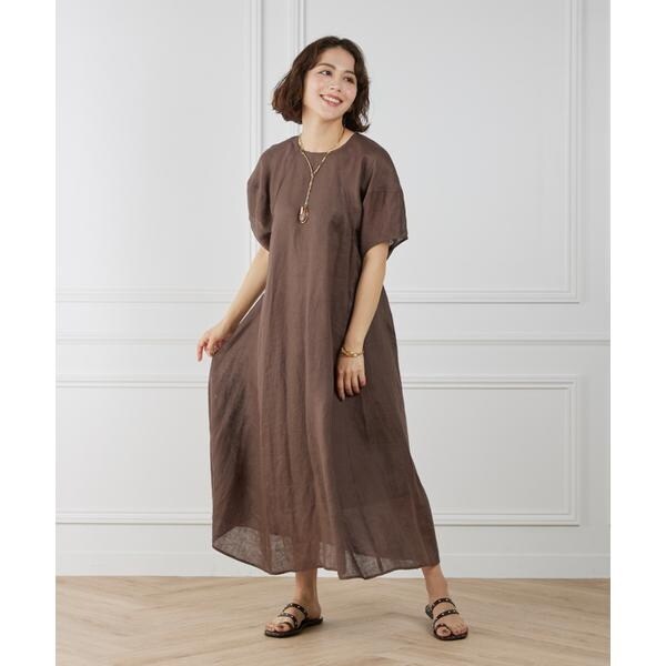 イネド（INED）/《WEB限定》ボリュームスリーブリネンワンピース