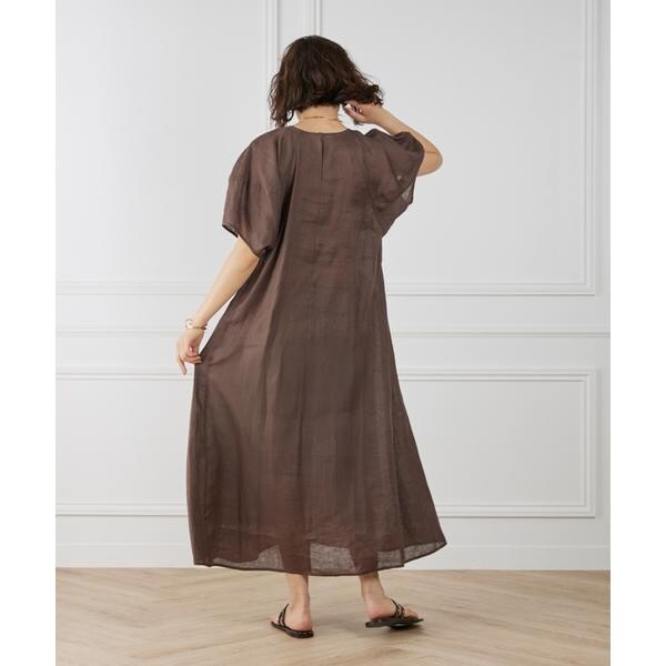イネド（INED）/《WEB限定》ボリュームスリーブリネンワンピース