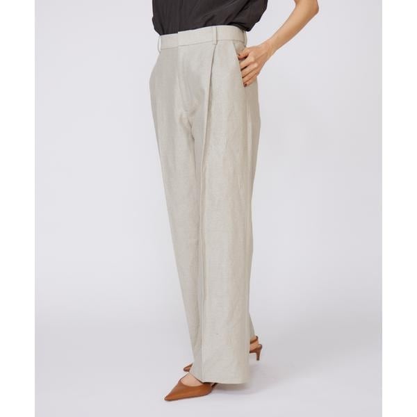 イネド（INED）/《大きいサイズ》ラメワンタックワイドパンツ