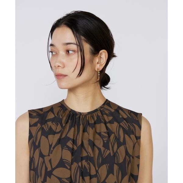 イネド（INED）/《大きいサイズ》ノースリーブプリントワンピース