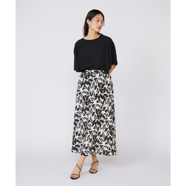 イネド（INED）/《大きいサイズ》プリントフレアスカート