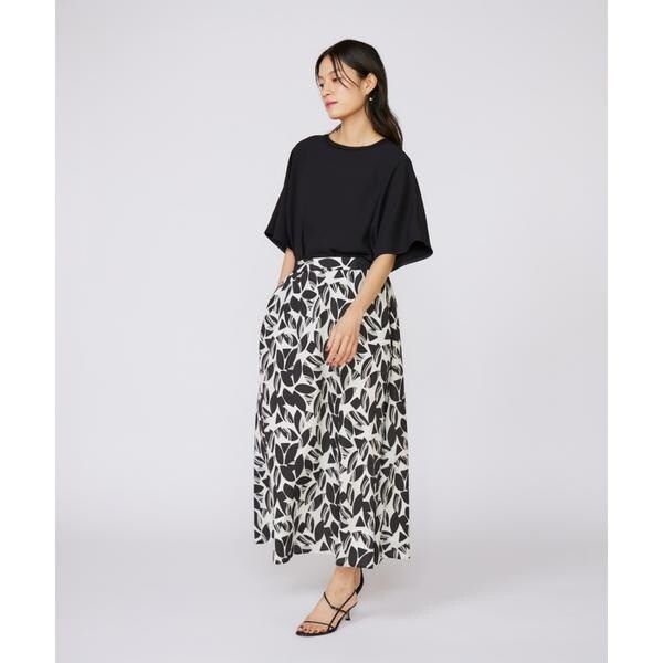 イネド（INED）/《大きいサイズ》プリントフレアスカート