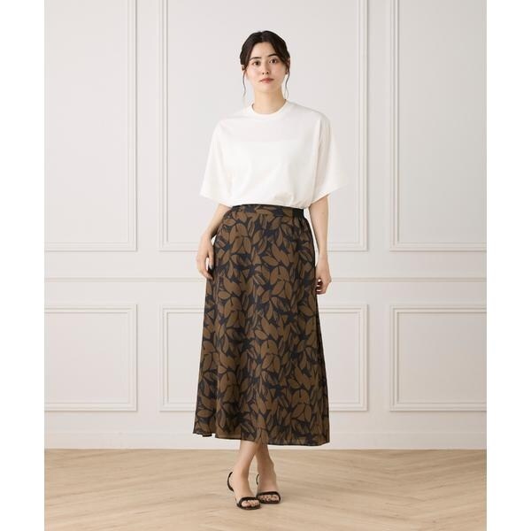 イネド（INED）/《大きいサイズ》プリントフレアスカート