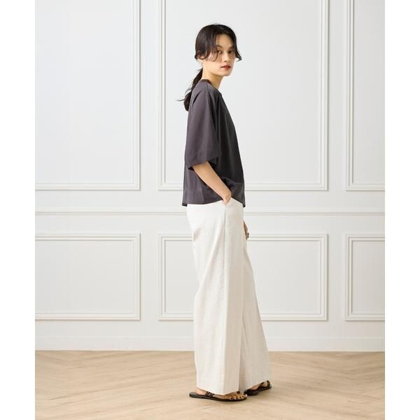 イネド（INED）/《大きいサイズ》シアーオーバーサイズカットソー