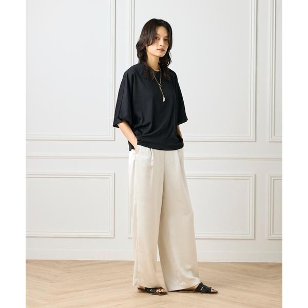 イネド（INED）/《大きいサイズ》シアーオーバーサイズカットソー