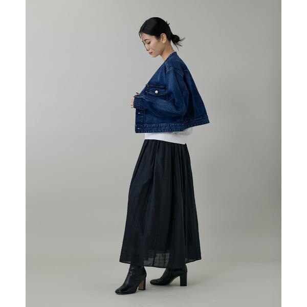 イネド（INED）/INED別注ノーカラーデニムジャケット《Healthy DENIM》