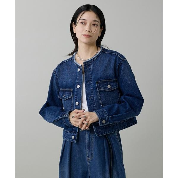 イネド（INED）/INED別注ノーカラーデニムジャケット《Healthy DENIM》