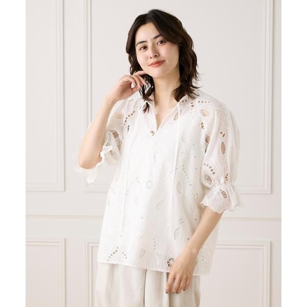 イネド（INED）/《大きいサイズ》レースブラウス《la veille by SUPERIOR CLOSET》