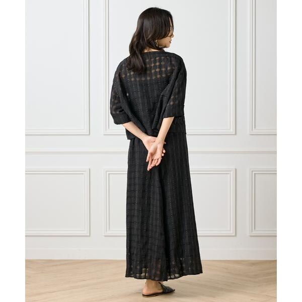 イネド（INED）/《大きいサイズ》シアーチェックバイアススカート