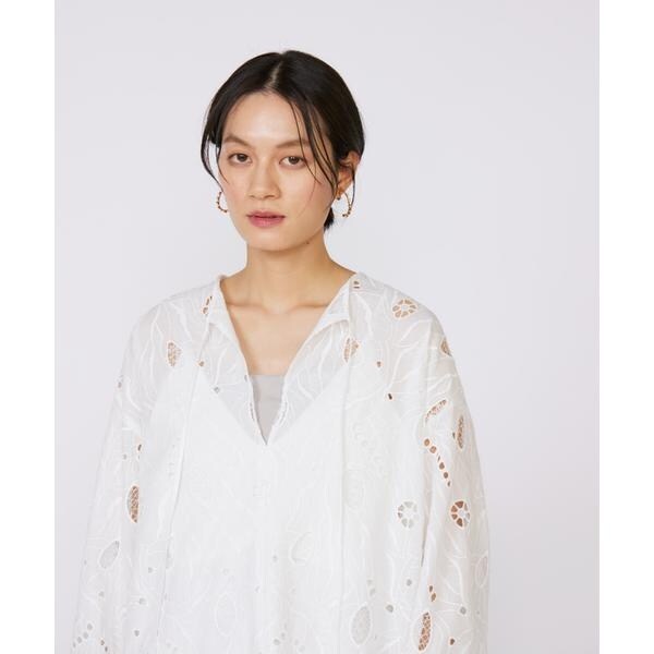 イネド（INED）/《大きいサイズ》レースカフタンワンピース《la veille by SUPERIOR CLOSET》