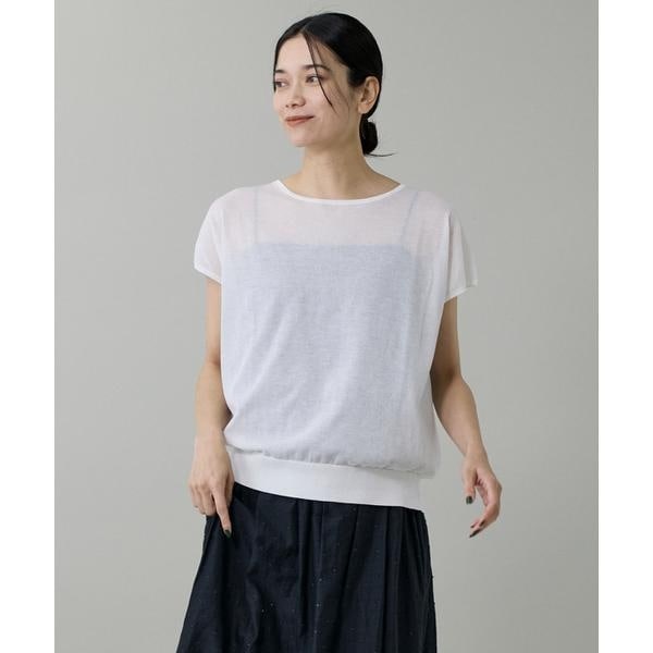 イネド（INED）/《大きいサイズ》フレンチスリーブニット