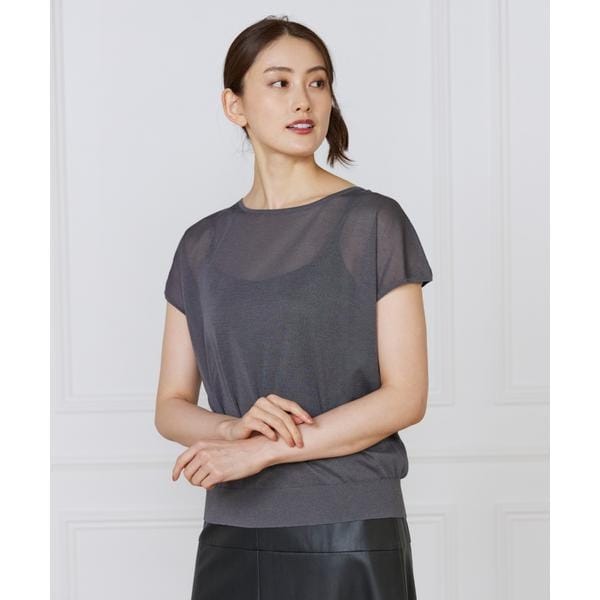 イネド（INED）/《大きいサイズ》フレンチスリーブニット