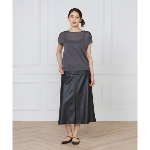 イネド（INED）/《大きいサイズ》フレンチスリーブニット