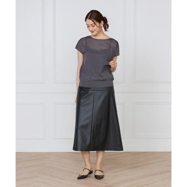 イネド（INED）/《大きいサイズ》フレンチスリーブニット