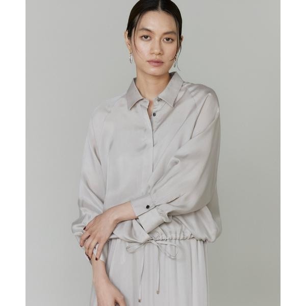 イネド（INED）/《大きいサイズ》キュプラフィブリルラグランスリーブシャツ