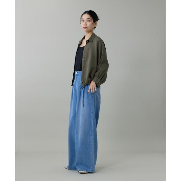 イネド（INED）/《大きいサイズ》キュプラフィブリルラグランスリーブシャツ