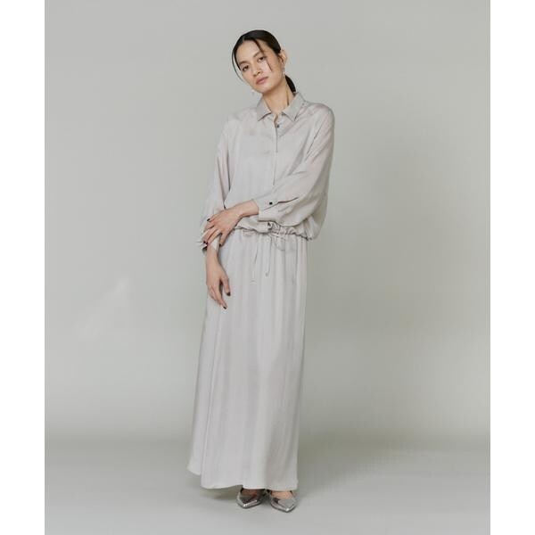 イネド（INED）/《大きいサイズ》キュプラフィブリルラグランスリーブシャツ