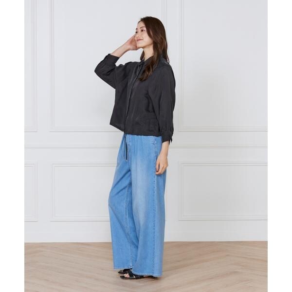 イネド（INED）/《大きいサイズ》キュプラフィブリルラグランスリーブシャツ