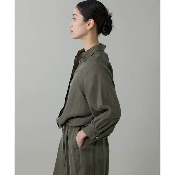 イネド（INED）/《大きいサイズ》キュプラフィブリルラグランスリーブシャツ