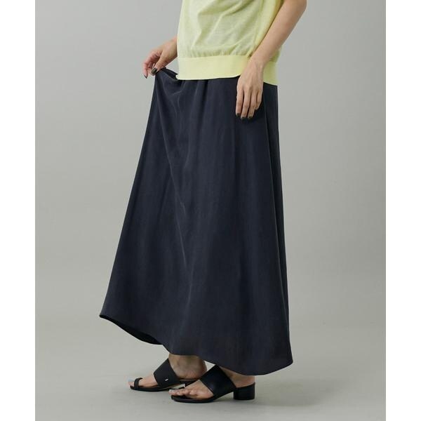 イネド（INED）/《大きいサイズ》キュプラフィブリルフレアスカート