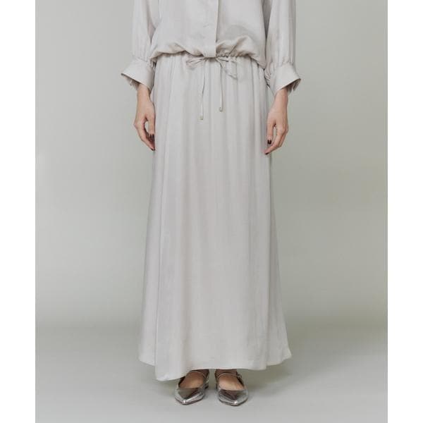 イネド（INED）/《大きいサイズ》キュプラフィブリルフレアスカート