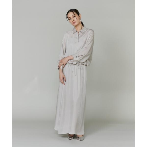 イネド（INED）/《大きいサイズ》キュプラフィブリルフレアスカート