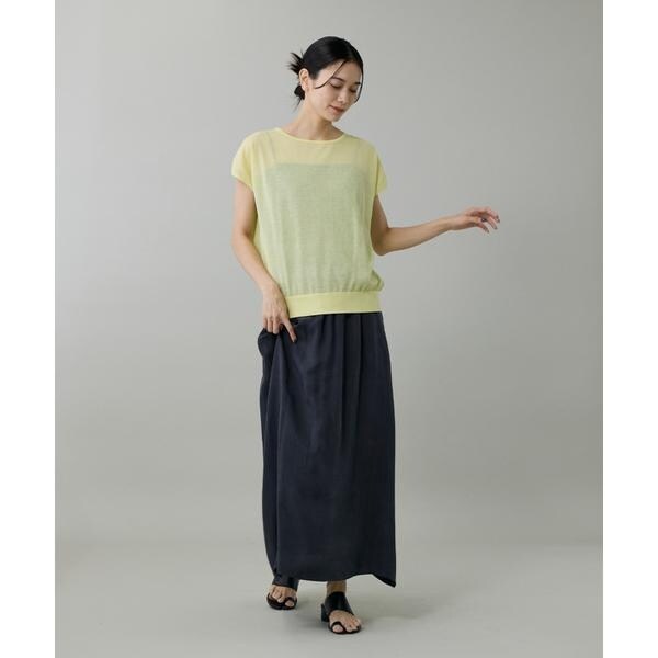 イネド（INED）/《大きいサイズ》キュプラフィブリルフレアスカート