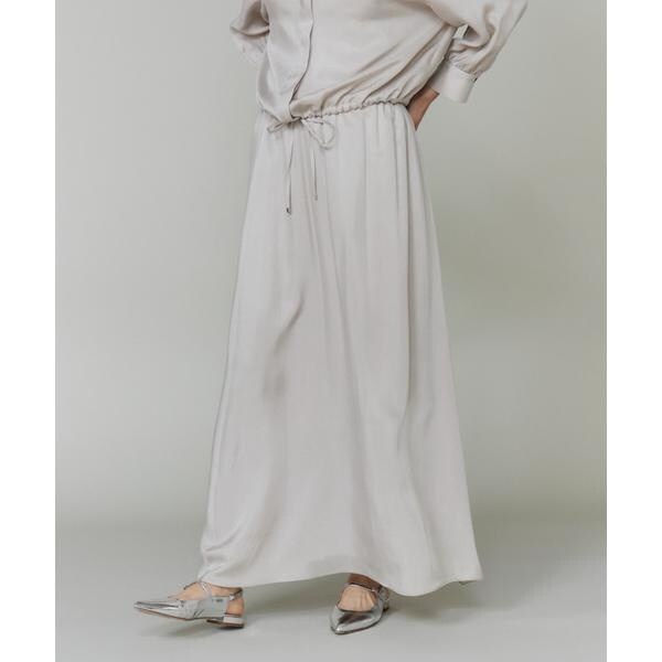 イネド（INED）/《大きいサイズ》キュプラフィブリルフレアスカート