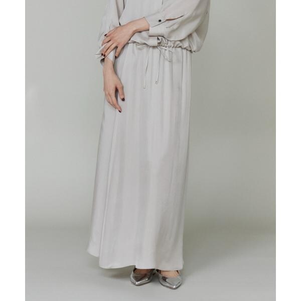 イネド（INED）/《大きいサイズ》キュプラフィブリルフレアスカート