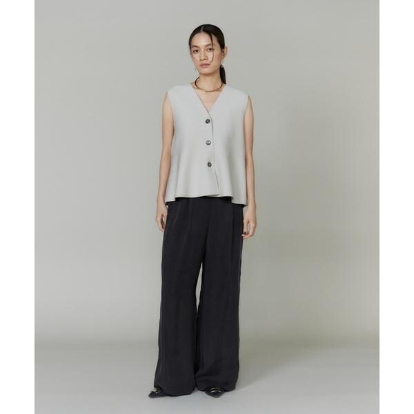 イネド（INED）/《大きいサイズ》キュプラフィブリルストレートパンツ