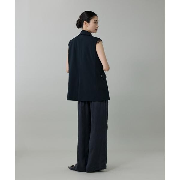 イネド（INED）/《大きいサイズ》キュプラフィブリルストレートパンツ